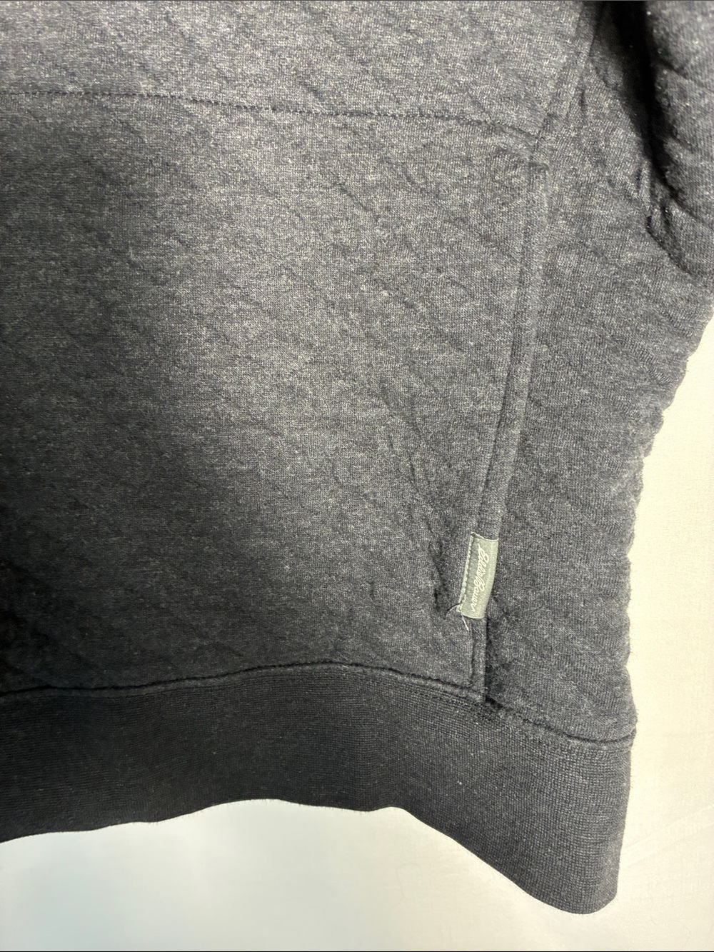Eddie Bauer Men's Quilted Quarter-Snap Pullover Sweatshirt Mock Neck Gray XXL - Picture 4 of 5